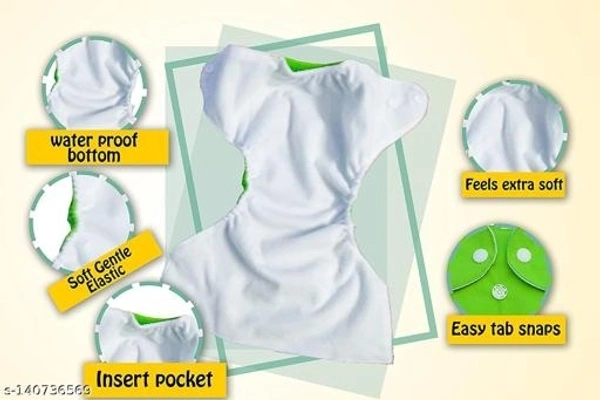 BRONTIAL diaper inserts reusable (Pack of 2) baby washable Cloths Inserts for baby (Standard, Cloth Diaper Insert Pad) - Free Size