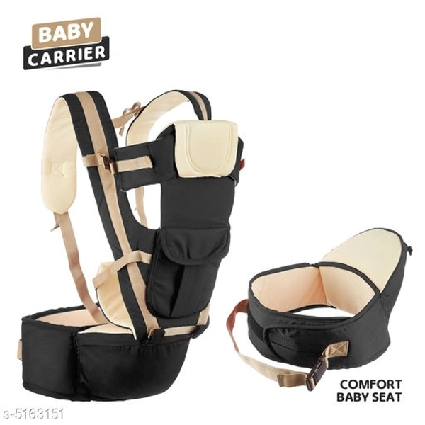 NHR Hands Free 4 In 1 Baby Carrier Kangaroo Bag with Carry Sling, Safety Belt & Buckles, Comfortable seat & Adujustable Height (12 Months to 2 Years, Purple)  - Free Size