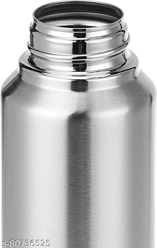 ADITYA KITCHENWARE Stainless Steel Water Bottle 1000 ml /1Litre  for Home/Office/Gym/college/School (Pack of 2, Silver) - Free Size