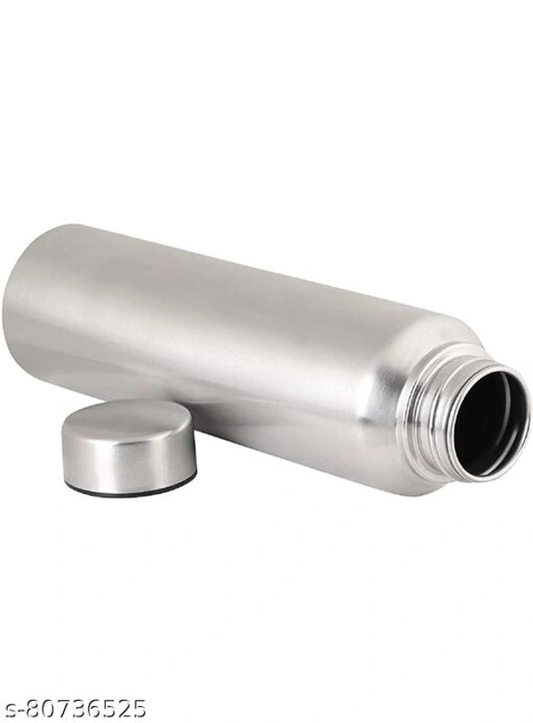 ADITYA KITCHENWARE Stainless Steel Water Bottle 1000 ml /1Litre  for Home/Office/Gym/college/School (Pack of 2, Silver) - Free Size