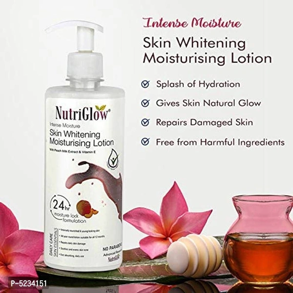 NutriGlow Skin Care Combo : 24 CARAT GOLD Glow Facial Kit (260 gm) + Skin Whitening Moisturizing Lotion (500 ml)/Intense Moisture / Skin Cell Repair / For Reduce Pigmentation