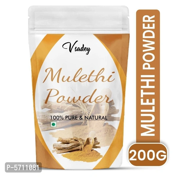 Pure Organic Mulethi Powder Licorice For Skin Whitening 200G (Pack Of 1) - Free Size