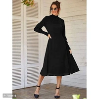 Womenster Women's Trim A-Line Midi Dress - XS