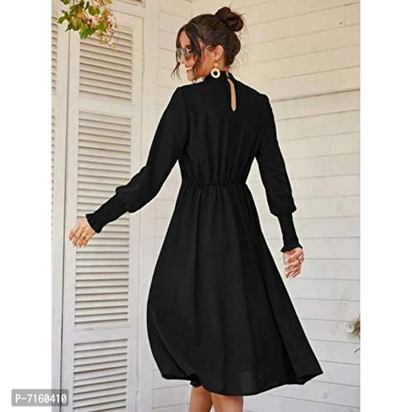 Womenster Women's Trim A-Line Midi Dress - XS