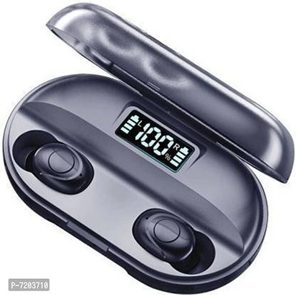 T2 TWS WIRELESS HEADSET MOBILE POWER BANK Bluetooth Headset (Black