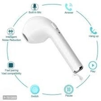 White I7 TWSA Bluetooth Wireless Headset Earphone headphone - Free Size