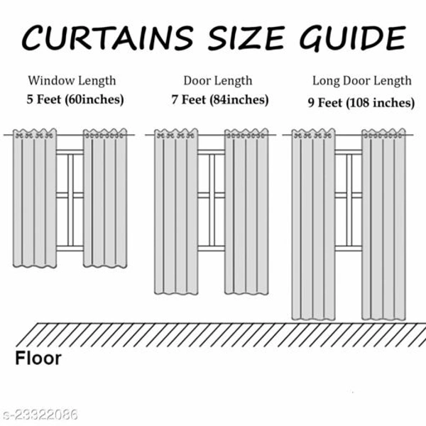 Voguish Fancy Curtains & Sheers - 9 Feet