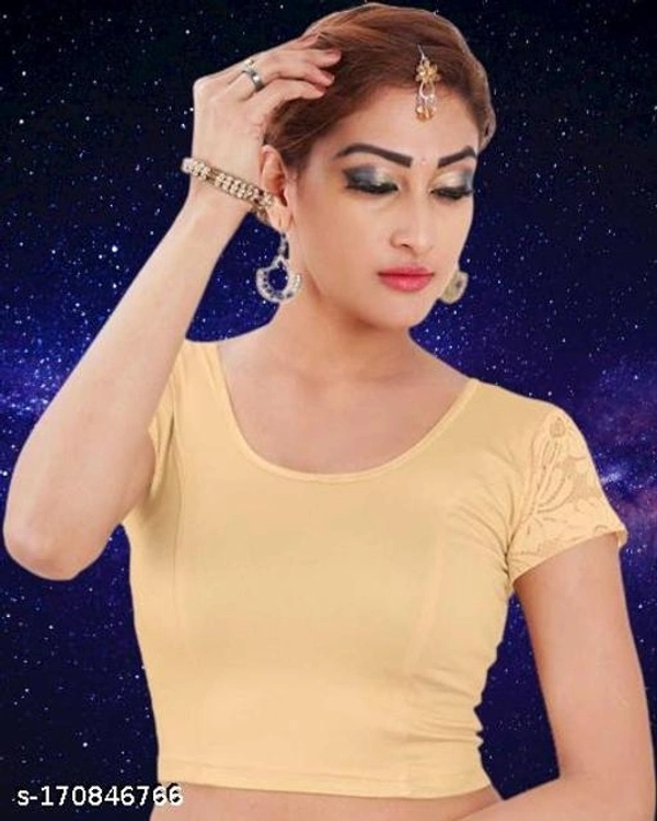 Readymade Stretchable Designer Latest Cotton Lycra Blouse For Womens - 36
