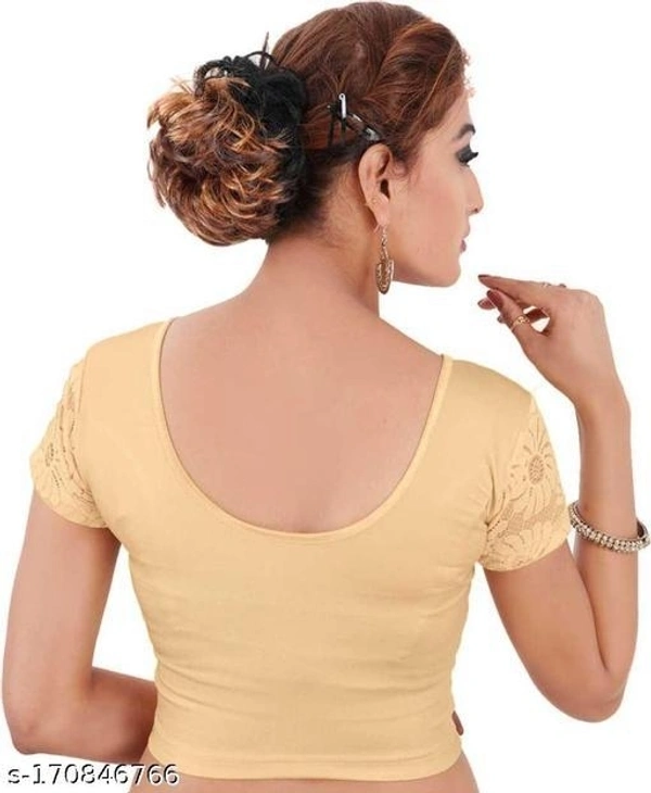 Readymade Stretchable Designer Latest Cotton Lycra Blouse For Womens - 36