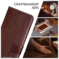 Rock Zone Shock Proof Vintage Flip Cover for Realme X - Brown - Free Size