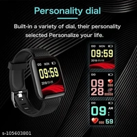 FITNESS BAND ID116 Smart Watch for Men's & Women's, Android Smart Wrist Watch Touch sensor watch Bluetooth Smart Watches for Android iOS support Men & Women - Free Size