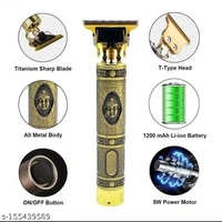 Maxtop Metal Body Hair Trimmer | Buddha Design Trimmer | Baal Katne Wali Machine | Close Cutting Wide Open T-Blade Hair/Beard Trimmer (Gold) - Free Size