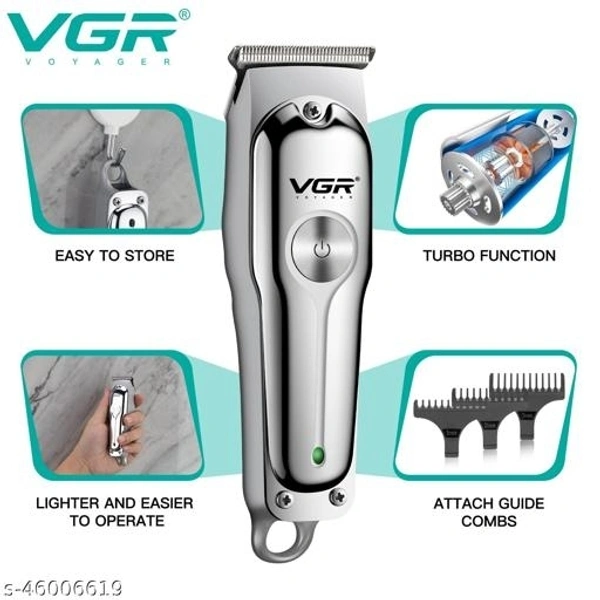 VGR V-071 Cordless Professional Hair Clipper Runtime: 120 min Trimmer for Men - Free Size