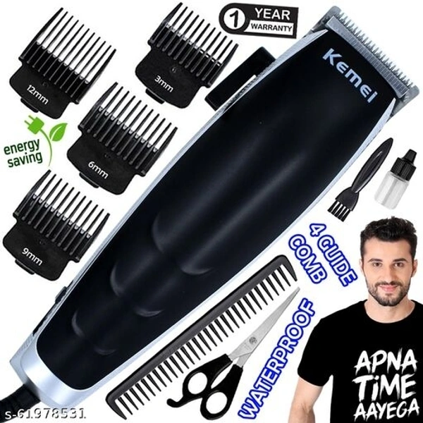 Powerful Corded 9W Waterproof Professional Beard Mustache Hair Trimmer Electric Razor Hair Clipper For Men - Free Size