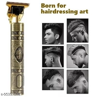 Trimmer Electric Cordless Cutting Digital Hair Trimmer Rechargeable Electric Hair Clipper Barbershop Cordless 0 mm 1.5mm 3mm 6mm 9mm T-Blade Baldheaded Outliner Men & Women - (Yellow, Black) Runtime: 120 min Trimmer for Men & Women  (Gold) - Free Size