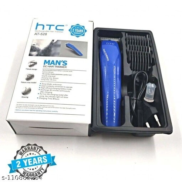 HTC AT-528 Rechargable Beard Trimmer ( Blue - Free Size