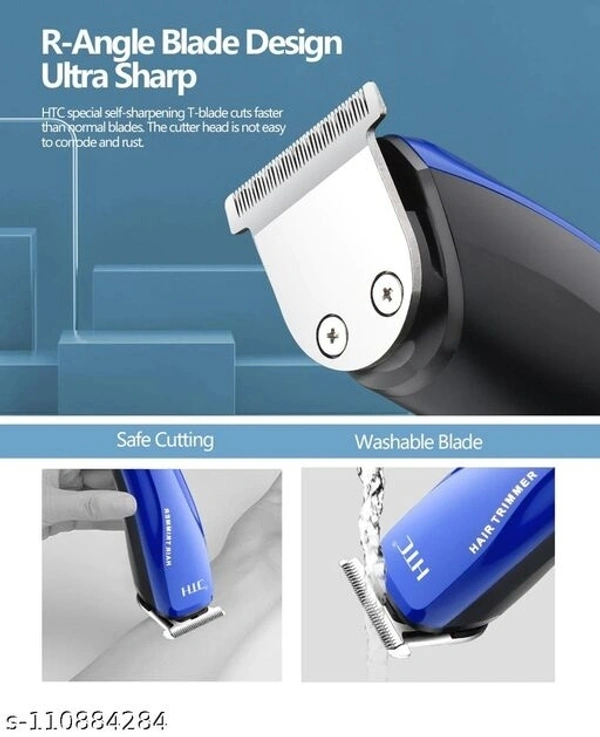 HTC AT-528 Rechargable Beard Trimmer ( Blue - Free Size