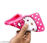Hello Kitty Cover for Apple iPhone 6 Soft Silicone Rubber With Pendant Girls Cover | Hot Pink - Free Size