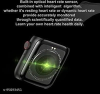T500 Full Touch Screen Bluetooth Smartwatch with Body Temperature, Blood Pressure, Heart Rate & Oxygen Monitor Compatible with All 3G/4G/5G Android & iOS Smartphones for Men & Women (Black) - Free Size