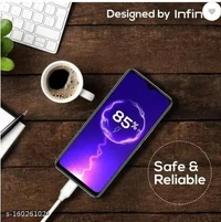 Infinix Hot 10 2Amp Mobile CU-60IX Charger with Datacable Cable (White, Cable Included) - Free Size
