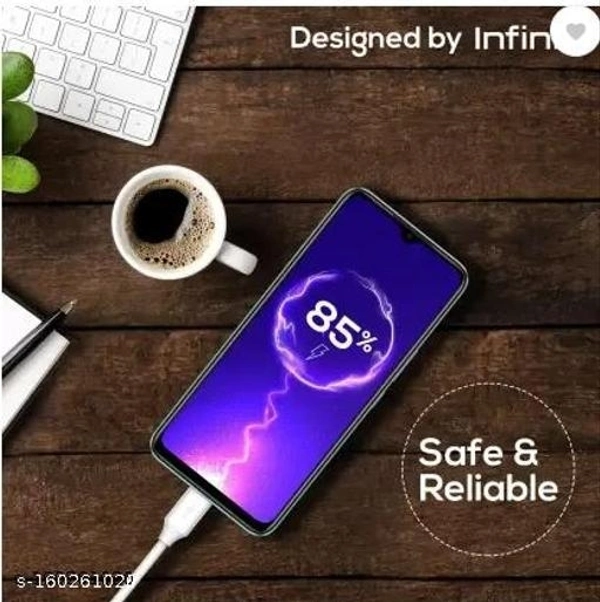 Infinix Hot 10 2Amp Mobile CU-60IX Charger with Datacable Cable (White, Cable Included) - Free Size