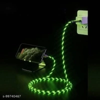 Buy With Trust RIT Magnetic Fast Charging Cable With LED Light Flow Data Cable 3 in 1 Multiple Pin Charging Pad For Micro,Type-c,ios - Free Size