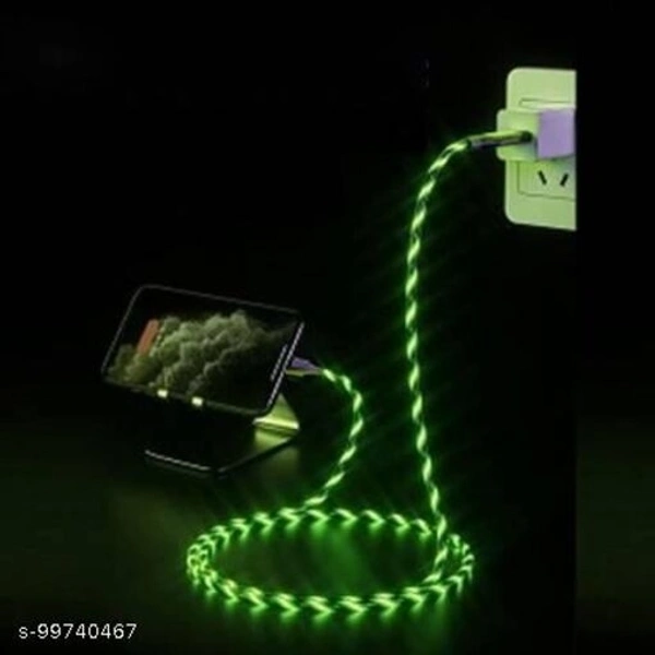 Buy With Trust RIT Magnetic Fast Charging Cable With LED Light Flow Data Cable 3 in 1 Multiple Pin Charging Pad For Micro,Type-c,ios - Free Size