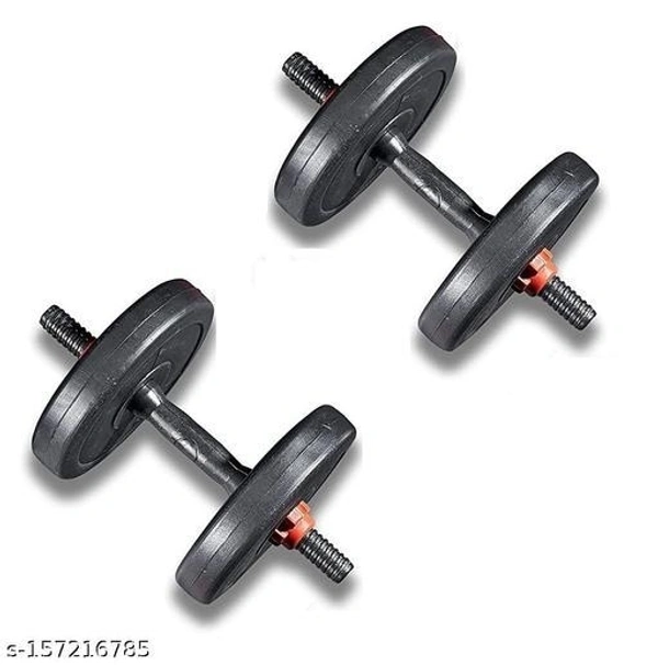 GREEN FIT PREMUM QUALITY  10 kg DUMBBELL SET ( 2.5 KG X 4) Plates + Dumbbell Rods - Free Size