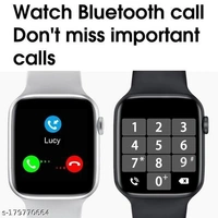 T500 Full Touch Screen Bluetooth Smart watch with Body Temperature, Blood Pressure, Heart Rate & with All 3G/4G/5G Android & iOS Smartphones for Men & Women (Black) of Best Quality - Free Size
