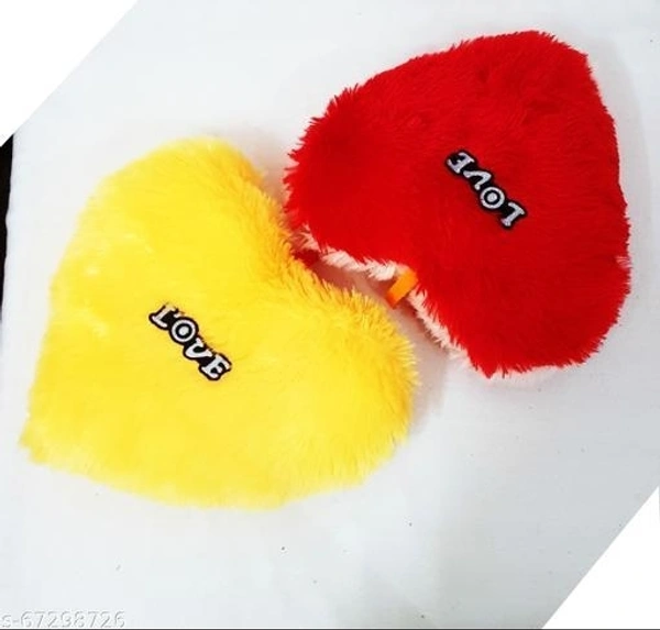 CLUEDEAL Best Selling Red Heart Shape Pillow and Yellow Heart Shape Pillow/Best Gift For New Born Baby /Best Gift For Girl/Baby Pillow /Baby Pillow/Multipack-2 - Free Size