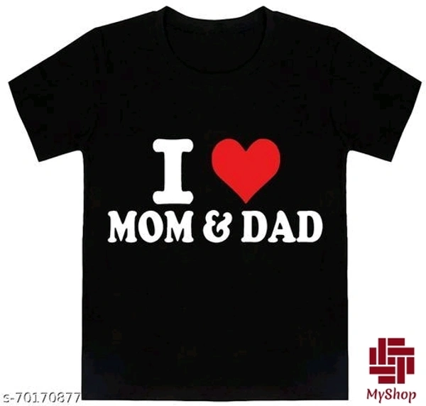 Love Mom Dad T-shirt for Kids - 0-3 Months