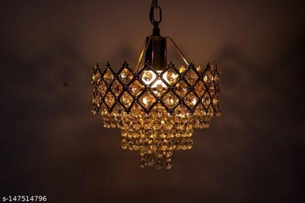 ELZANI GOLDEN PENDENT CHANDELIER/JHOOMAR (160MM ) - Free Size