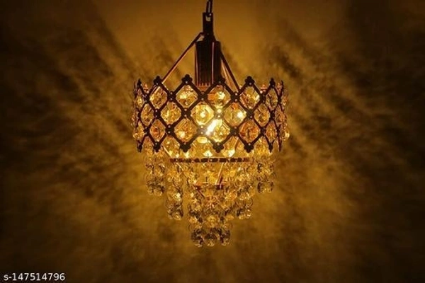ELZANI GOLDEN PENDENT CHANDELIER/JHOOMAR (160MM ) - Free Size