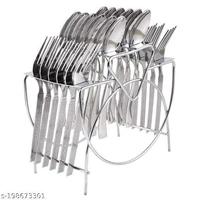 AADI ENTERPRISES spoon stand Cutlery Kitchen Rack (Steel, Silver) - Free Size