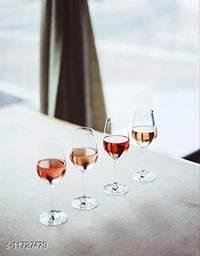 Red and White Wine Glass, Cut Wine Glasses (Transparent, 350ml) (Set of 1) - Free Size