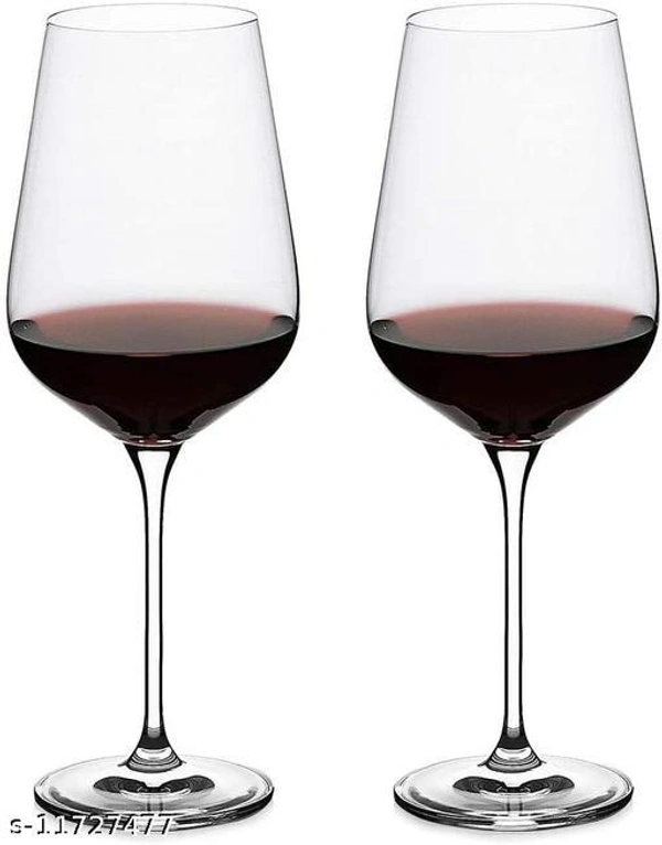 Wine Glass Ideal for White or Red Wine Party Glass, Whisky Glass, Clear Glass, 350 ml, Pack of (2) - Free Size