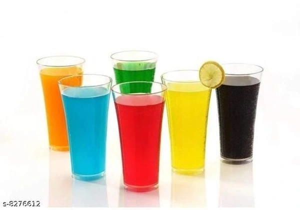 Niebla (Pack of 12)Premium Quality Poly Carbonate Stylish Transparent Glass Glass Set  (250 ml, Plastic) - Free Size