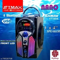 ETMAX NANO SHARK Black ET-1616 35 W Bluetooth Home TheatreName: ETMAX NANO SHARK Black ET-1616 35 W Bluetooth Home Theatre - Black, Free Size