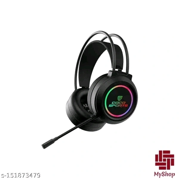 Coconut GH2 Fusion Gaming Headphone with RGB Lights, 50MM Drivers, 2.2m Cable | RGB Gaming Headset for PC, PS4, Xbox, Laptop - Free Size, Black