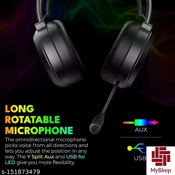 Coconut GH2 Fusion Gaming Headphone with RGB Lights, 50MM Drivers, 2.2m Cable | RGB Gaming Headset for PC, PS4, Xbox, Laptop - Free Size, Black