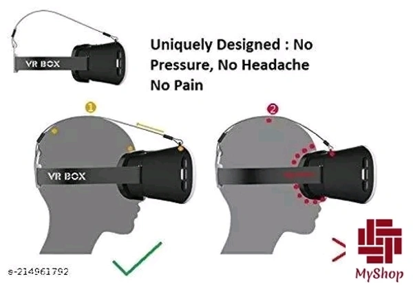 Golden Sand VR Box [ 3D Glasses / Virtual Reality Headset Version 2.0 ] with Adjustable Lens & Head-strap - Especially for All iPhone & Android devices sized 4 - 6 inch. Inspired from Google Cardboard, ANT VR Samsung Gear & Oculus Rift - White, Free Size