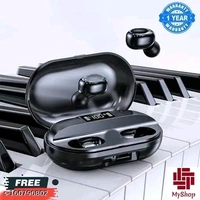 T2/M10 TWS Bluetooth Earphone Plextone xMowi TWS T2 & Wired RX1 Earphone Gaming With Mic Noise Cancelling True Wireless Earphones 45ms UltraHeadsets - Black, Free Size