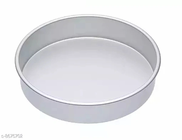 Aluminium Cake Mould Pan 8 inch for 1 Kg Cake - Free Size