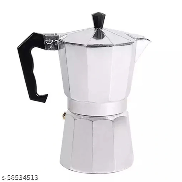 Niyam Stove Top Aluminium Italian Espresso Filter Coffee Maker Percolator for 9 cups - Free Size