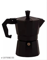 New Espresso Coffee Maker stovetop espresso coffee Percolator 300 ml-6-cup, Black - Free Size