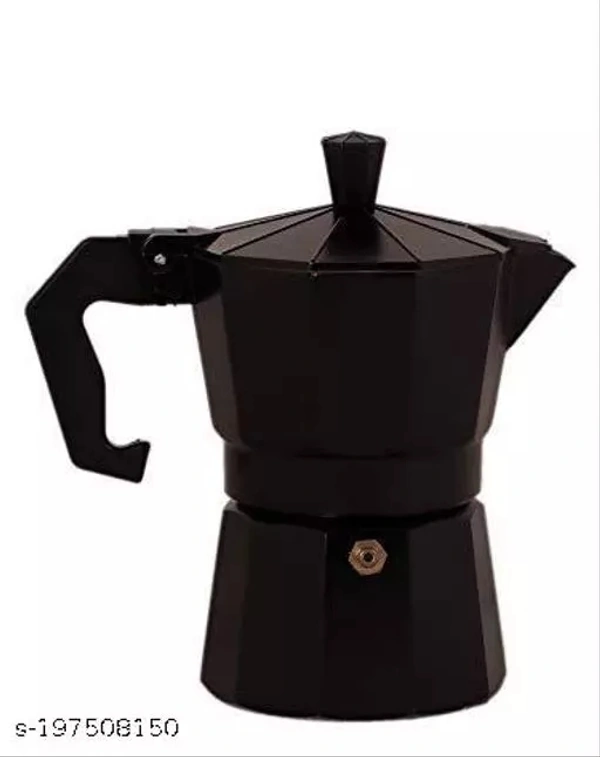 New Espresso Coffee Maker stovetop espresso coffee Percolator 300 ml-6-cup, Black - Free Size