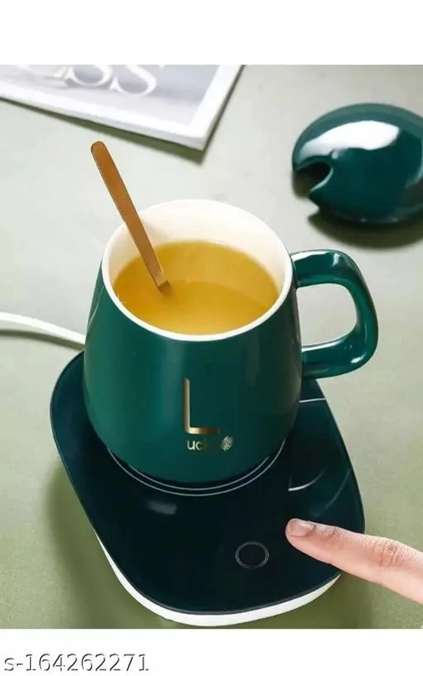 Coffee Mug Warmer, Electric Coffee Warmer for Desk with Auto Shut Off, Smart Cup Warmer for Warming & Heating Coffee, Beverage, Milk, Tea and Hot Chocolate (Mug Included, Multicolored) - Free Size