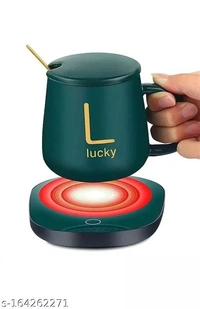 Coffee Mug Warmer, Electric Coffee Warmer for Desk with Auto Shut Off, Smart Cup Warmer for Warming & Heating Coffee, Beverage, Milk, Tea and Hot Chocolate (Mug Included, Multicolored) - Free Size