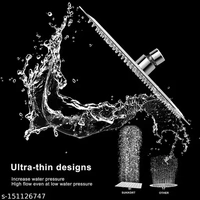 fastgear by fastgear Stainless Steel 3 Long Body Tap with 4X4 Slim Shower for Bathroom(Chrome Finish) Trendy Design water Saving Aerator Suitable for Washbasin Bathroom &Kitchen Bib Tap Faucet  (Wall Mount Installation Type) - Free Size