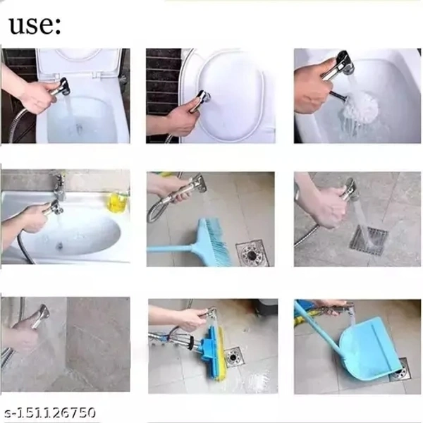 fastgear by Fastgear Health Faucet with 2way/twin Bib-tap/Angle Wall for Bathroom/Kitchen/Garden Trendy Design water Saving Aerator Suitable for Washbasin Bathroom &Kitchen Health Faucet - Free Size